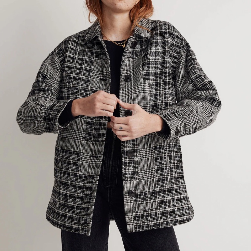 Madewell Quilt-Lined Shirt-Jacket in Patchwork Print